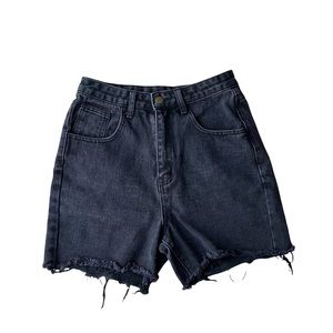 Princess Polly High Waisted Black Shorts